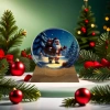 Santa Claus decorative painting, crystal ball ornament, Christmas-themed decoration, Christmas souvenir 094955643 Specification image